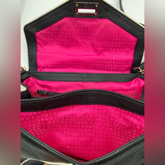 Kate Spade Wesley Place Laurel Black & White Satchel Bag - Picture 6 of 14